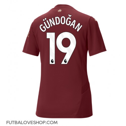 Dres Manchester City Ilkay Gundogan #19 Tretina pre Ženy 2024-25 Krátky Rukáv